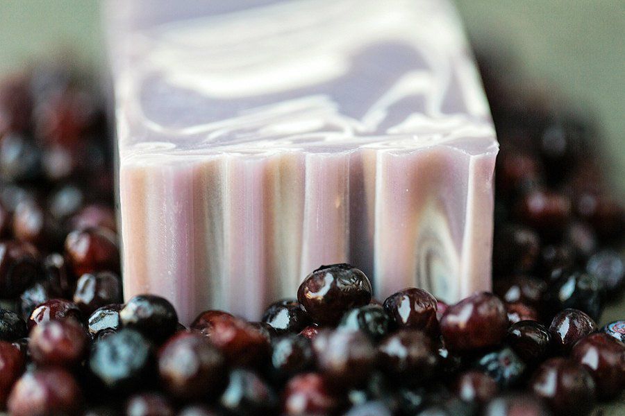 Montana huckleberry goat milk soap